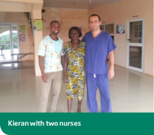 Kieren with 2 nurses